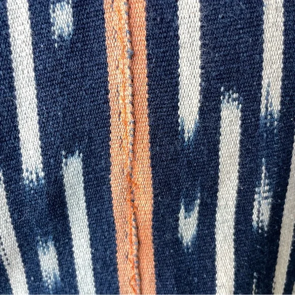 Vintage Handmade African Ikat Tribal Open Front Kimono with Fringe - Picture 11 of 13